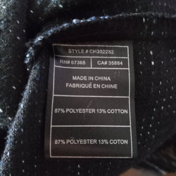 cupcakes and cashmere Fringe Jacquard Tweed Zip Jacket Blazer sz S  /B5 - Picture 7 of 7